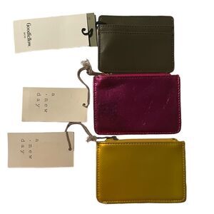 Bundle of New Day Women Zip Closure Coin Purse & Men Card Case Wallet